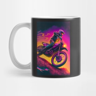 Cyber Future Dirt Bike With Neon Colors Mug